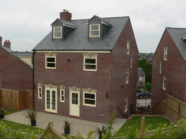 New detached and semi detached houses on Greenfield site in Coleford, Gloucestershire
