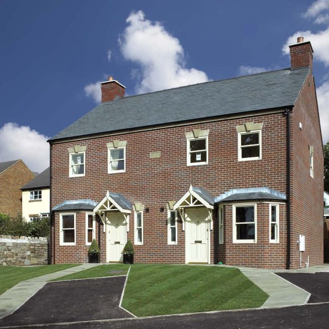 New detached and semi detached houses on Greenfield site in Coleford, Gloucestershire