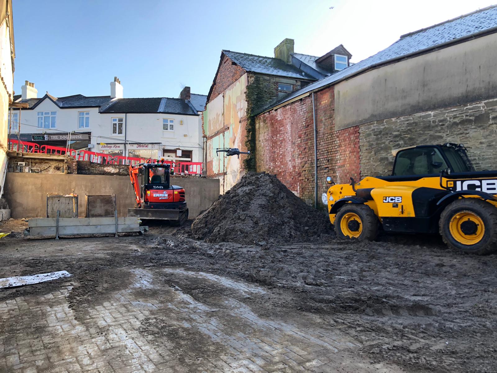 Project site at Cinderford for a residential and commercial development